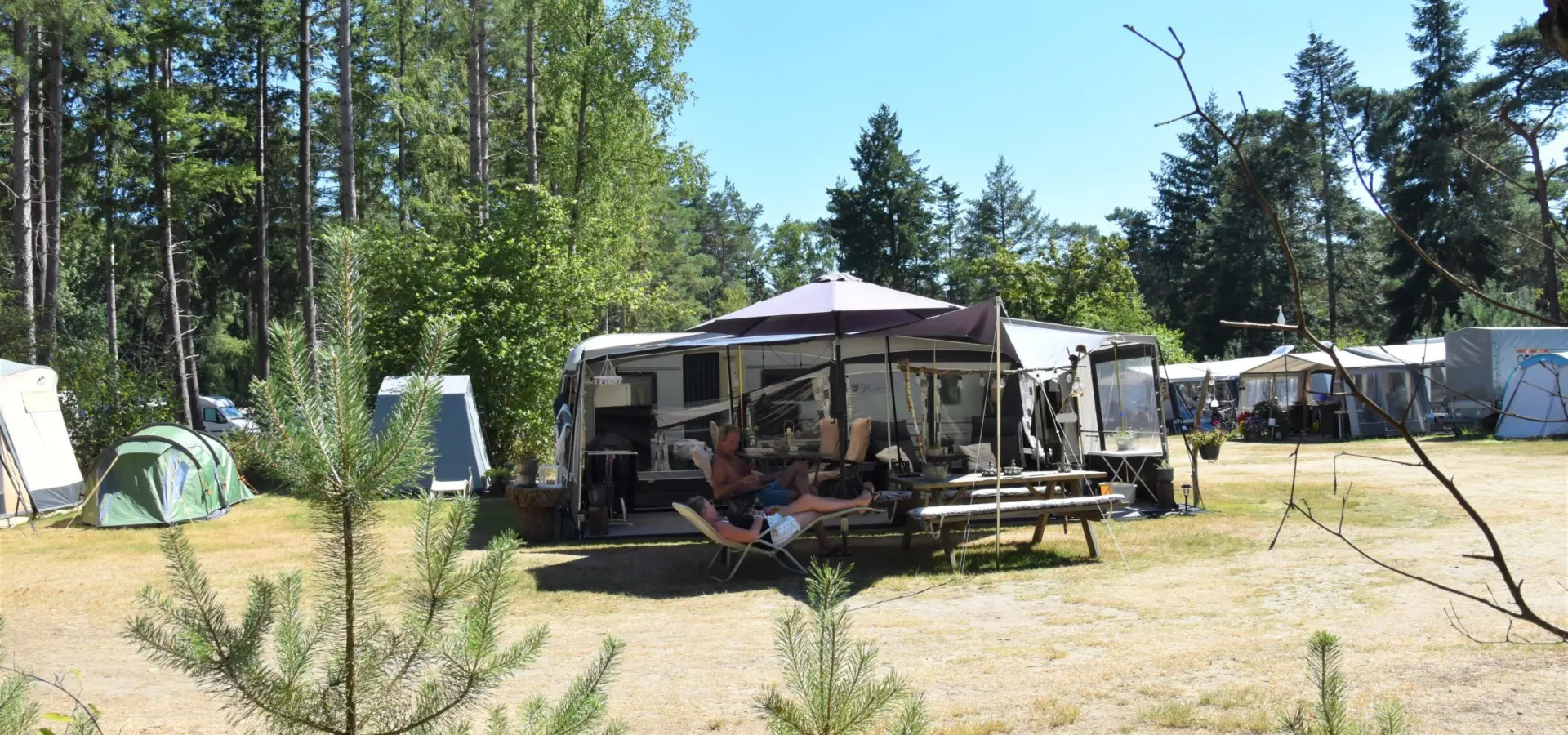 Camping Ommen comfort kampeerplaats Ommerberg 13